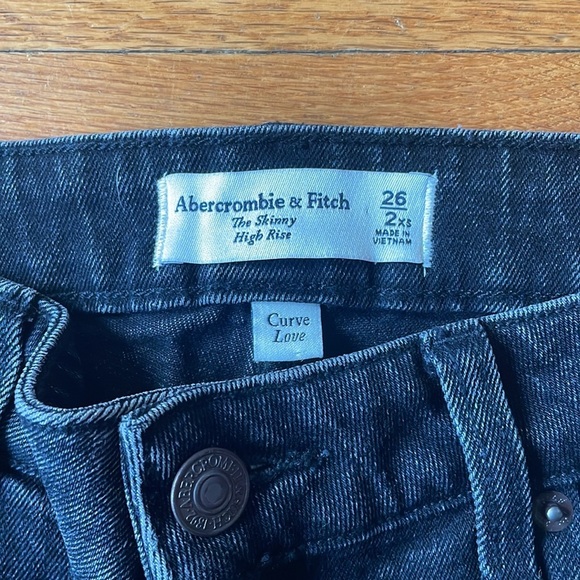 NWT Abercrombie & Fitch The Skinny High Rise Curve Love in Black - Picture 5 of 7